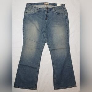 Lei Sophia Hiphugger Flare Blue Jeans Women's Size 18 Regular NWT